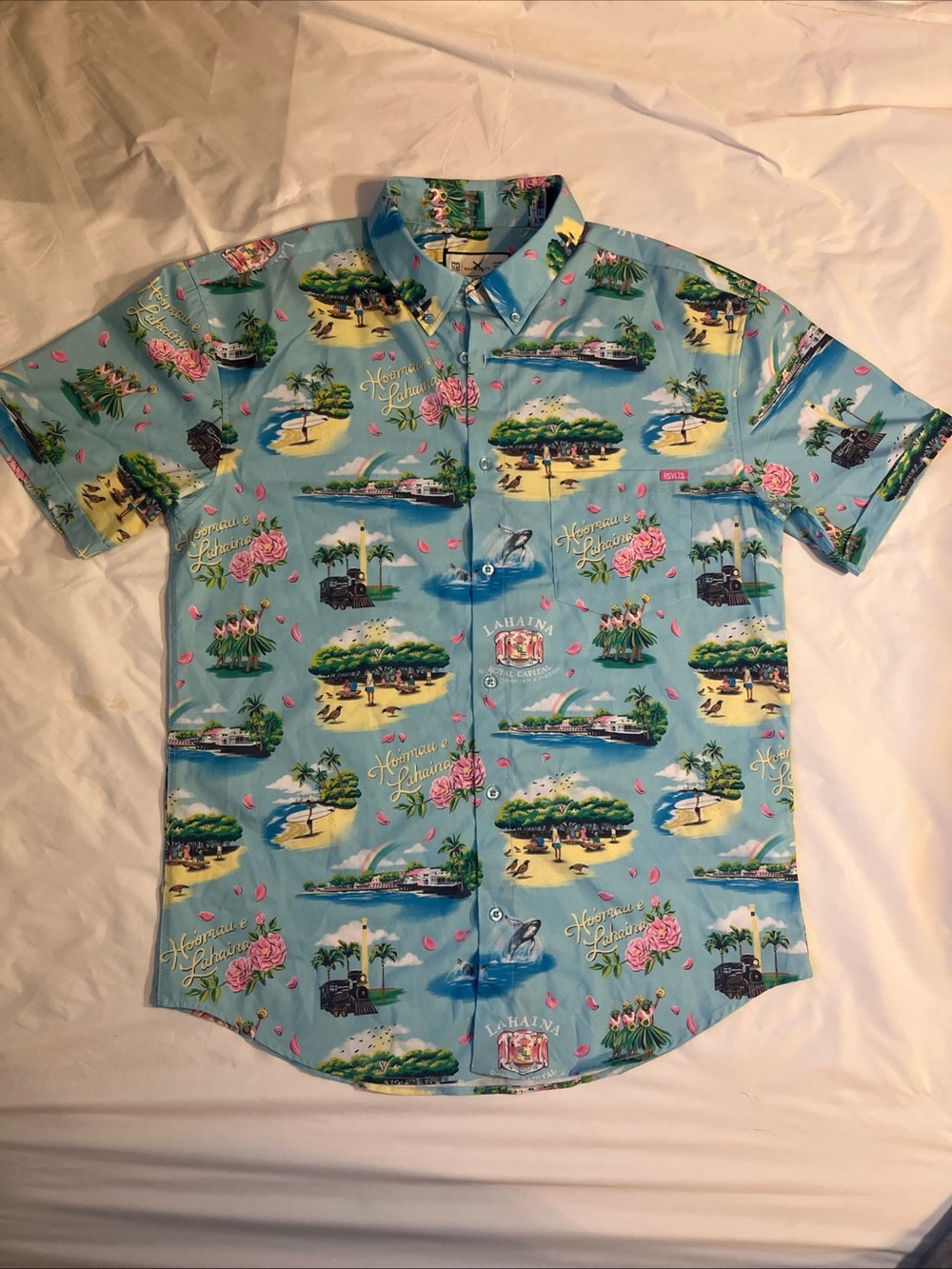 RSVLTS Short Sleeve ButtonDown Lahaina Strong Limited Hawaiian Men’s Shirt Large
